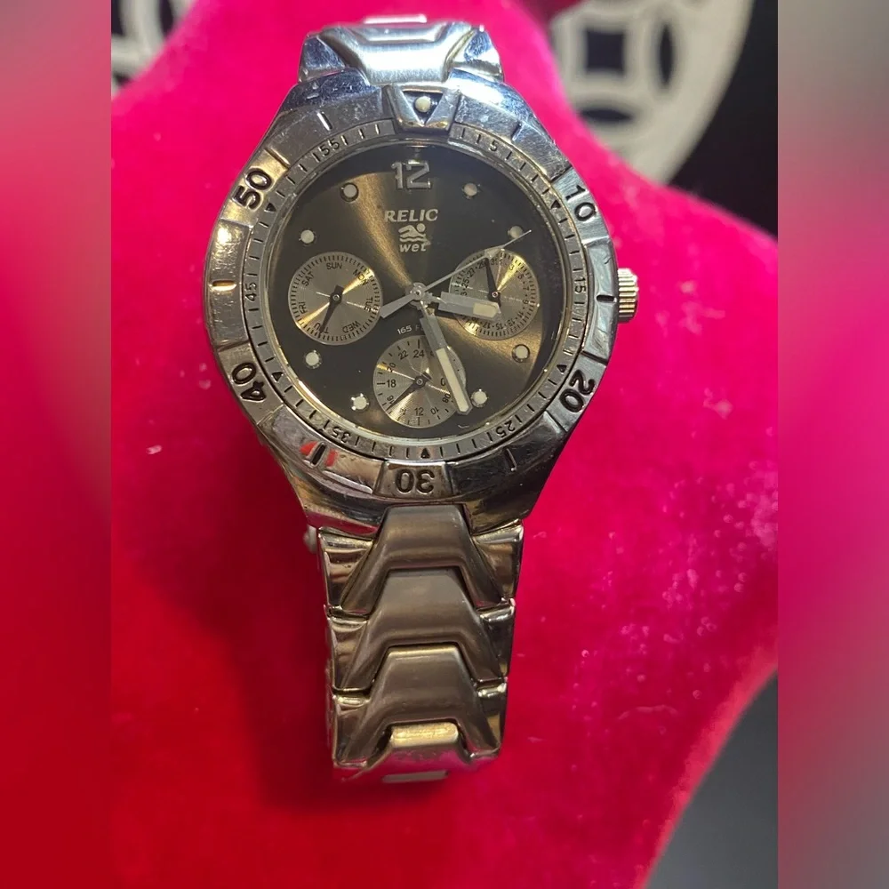 Men’s Relic‎ Wet By Fossil Silver and Black Chronograph Watch